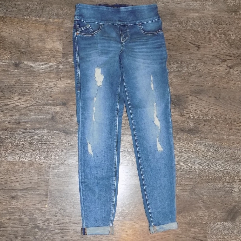 Rock &‎ Republic Fever Skinny Jeans Women 4 Blue Distressed
